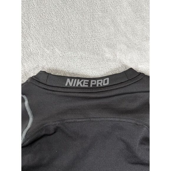 Nike Pro Shirt Mens Small Black Hyper Warm Fitted Long Sleeve Top - Picture 11 of 11